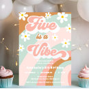 Search for five is a vibe birthday invitations Rainbow