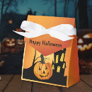 Search for happy halloween favour boxes Orange and black
