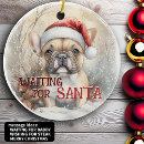 Search for french bulldogs christmas tree decorations Watercolor