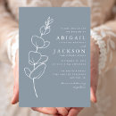 Search for dusty blue eucalyptus wedding invitations Trendy
