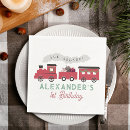 Search for christmas train napkins All aboard