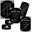 Search for black lace save the dates Black and white