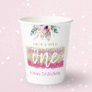 Search for wild one paper cups Pink