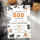 Search for our little boo is turning two birthday invitations Boy
