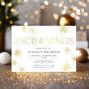 Search for gold snowflakes invitations White