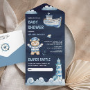 Search for white baby boy shower invitations Diaper raffle