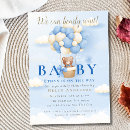 Search for ballons baby shower invitations Blue