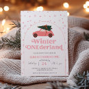 Search for pink car birthday invitations Modern