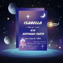 Search for girls outer space birthday invitations Moon