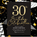Search for gold 30th birthday invitations Glitter