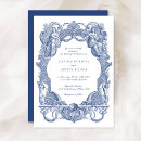 Search for blue toile invitations Baroque