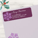 Search for glitter snowflake return address labels Simple