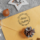 Search for round return address labels rubber stamps Modern