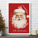 Search for vintage santa posters Red