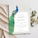 Search for elegant peacock wedding invitations Watercolor