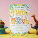 Search for zoo 2nd birthday invitations Safari animals