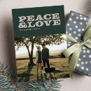 Search for peace and love christmas cards Green