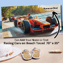 Search for race cars beach towels For him