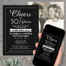 Search for black and white anniversary invitations 50th anniversary party