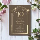 Search for gold 30th birthday invitations Girly