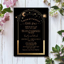Search for black and gold baby shower invitations Calligraphy script