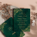 Search for rounded emerald green and gold wedding invitations Couple