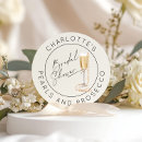 Search for bridal shower champagne stickers Minimalist