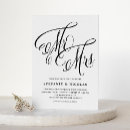 Search for mr and mrs wedding invitations Black and white