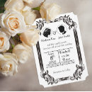 Search for bride and groom silhouette wedding invitations Black and white