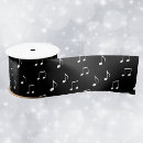 Search for music notes ribbon Black and white