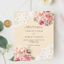 Search for floral lace invitations Pink