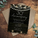 Search for 30th anniversary party invitations Rustic