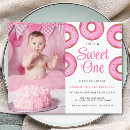 Search for pink doughnut birthday invitations Watercolor doughnuts