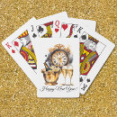 Search for new year playing cards Black and gold