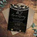 Search for 40th anniversary party invitations Rustic