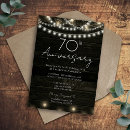 Search for 70th anniversary invitations Rustic