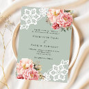 Search for sage green pink wedding invitations Rose gold