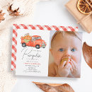 Search for red truck birthday invitations Autumn