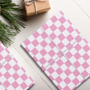 Search for pink white pattern gift wrap Chequered