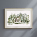 Search for watercolor forest posters Rustic