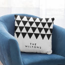 Search for black and white triangles cushions Minimalist