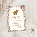 Search for boho western baby shower invitations Highland cow