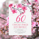 Search for pink cherry blossom birthday invitations Rustic