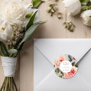 Search for red flower wedding stickers Watercolor