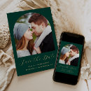 Search for emerald green save the dates Minimal