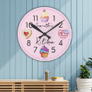 Search for pink kitchen clocks Cupcake