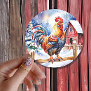 Search for rustic rooster stickers Chicken