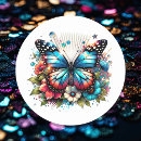 Search for blue flower stickers Beautiful