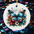 Search for blue flower christmas tree decorations Pretty