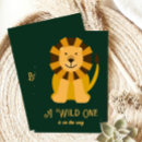 Search for jungle wild one invitations Lion